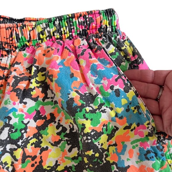 Vtg Ocean Pacific Swim Trunks Boys 14/16 Neon USA 90s OP Board Shorts Surf Camo - Picture 4 of 11